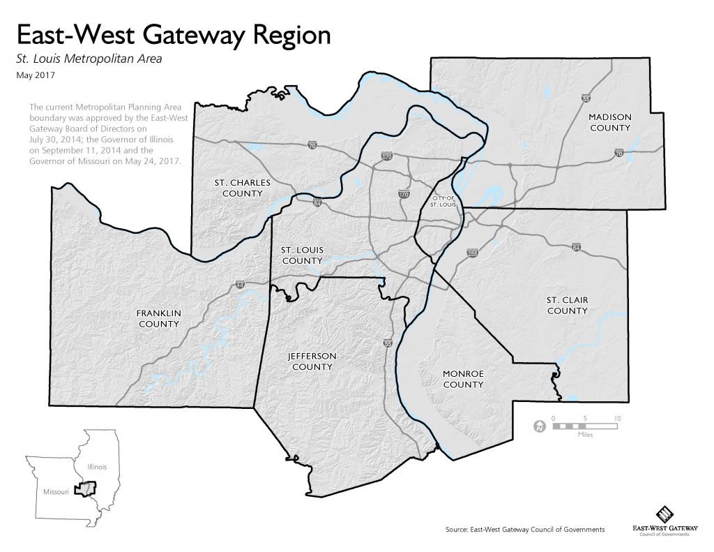 East-West Gateway Region Map