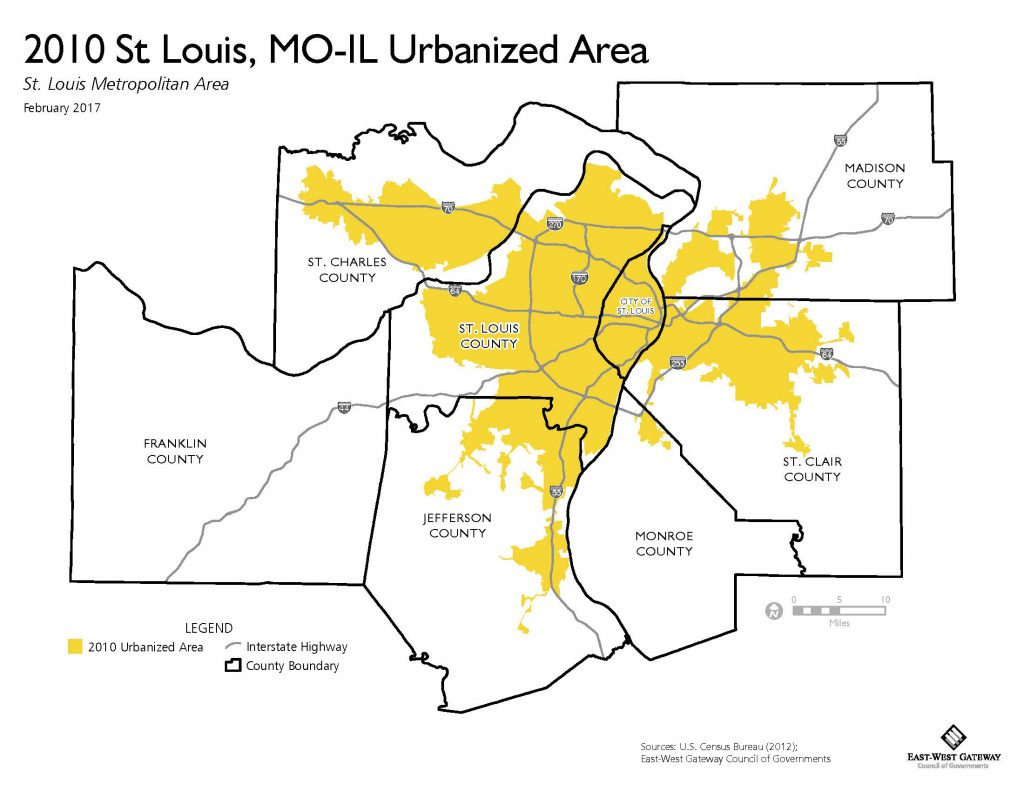 2010 St. Louis, MO-IL Urbanized Area Map