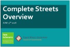 Complete Streets Overview