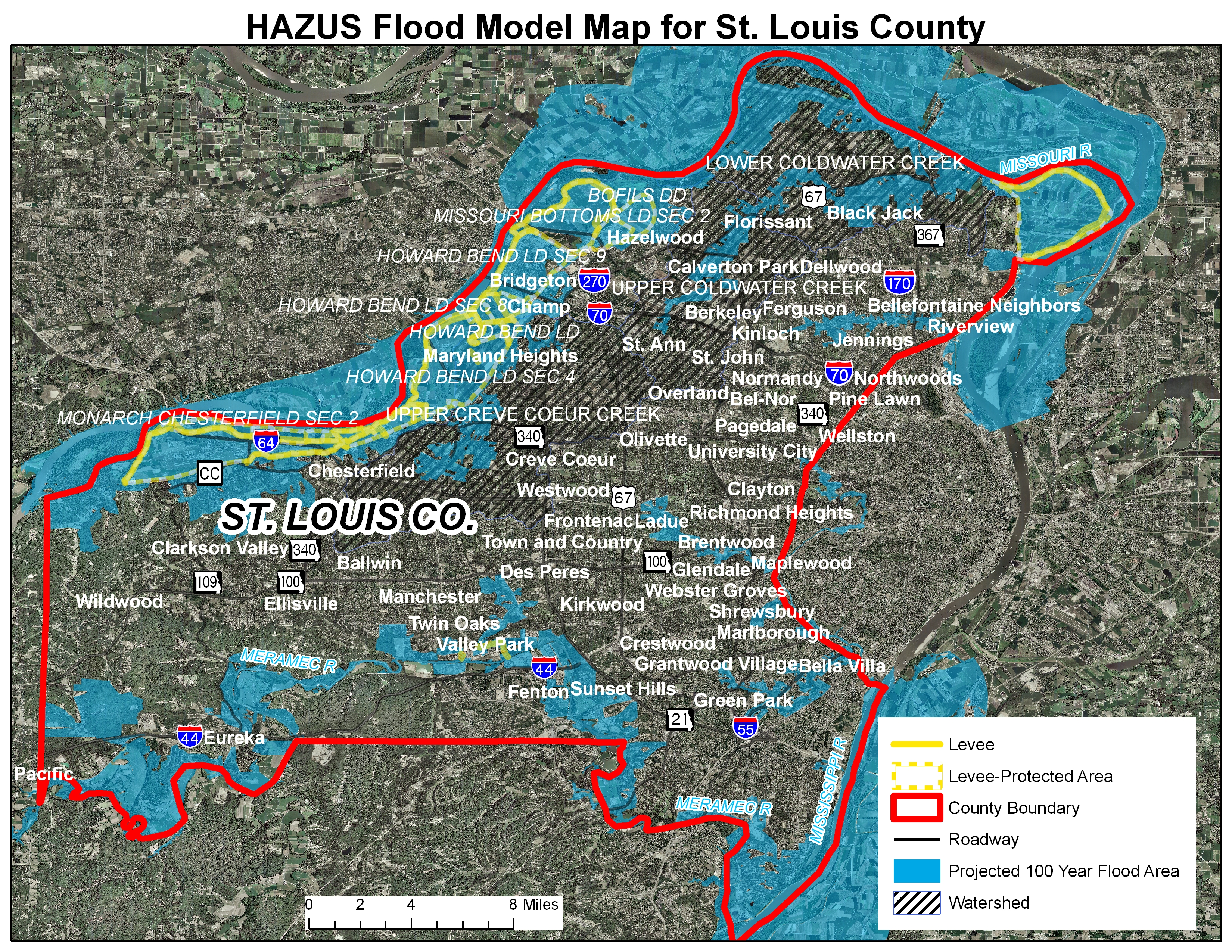 2015-2020 St. Louis Regional All-Hazard Mitigation Plan Maps – St. Louis County, MO – East-West ...