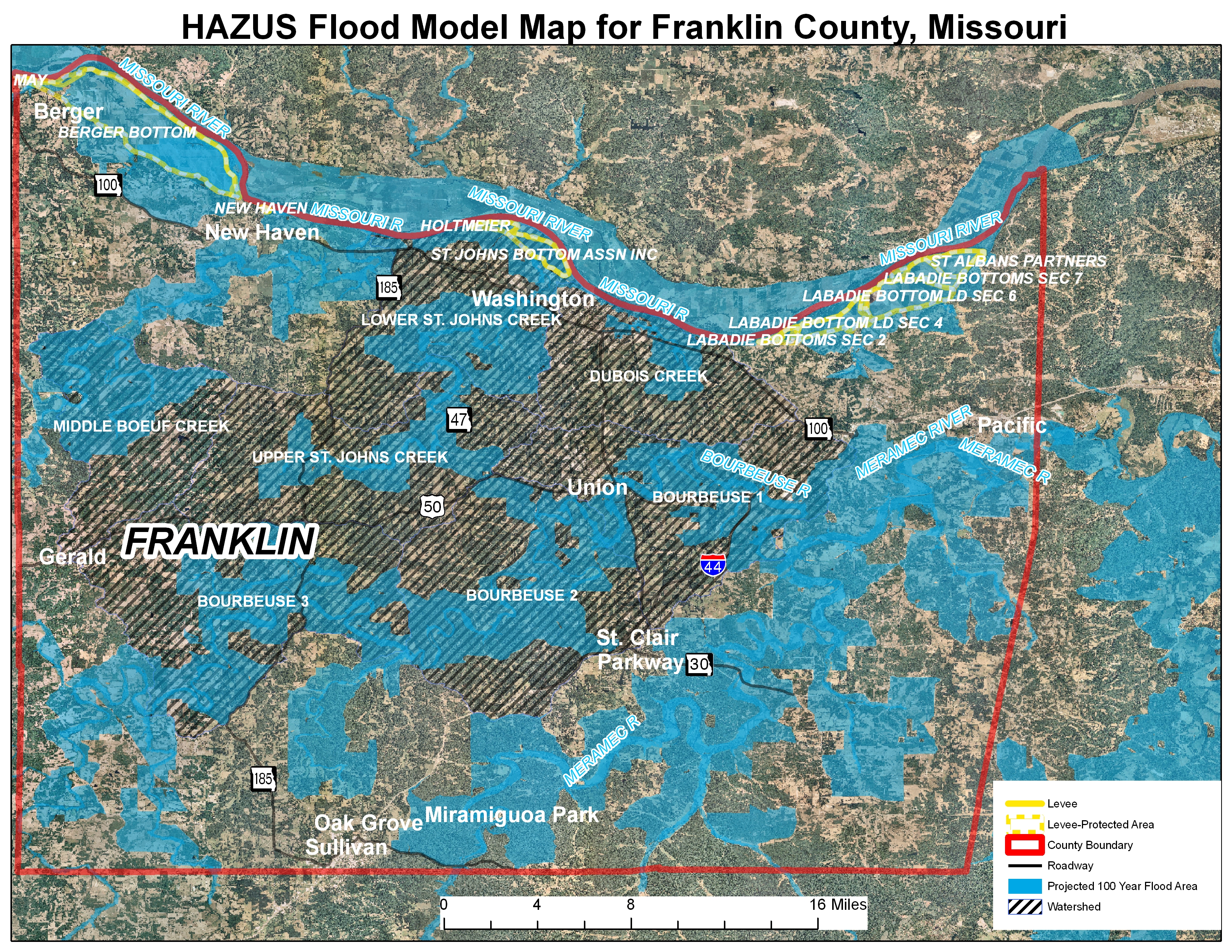 2015-2020 St. Louis Regional All-Hazard Mitigation Plan Maps – Franklin County, MO – East-West ...
